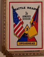 Vintage sticker USA Army 3th Armored Division  spearhead, Verzamelen, Ophalen of Verzenden, Zo goed als nieuw, Overige typen