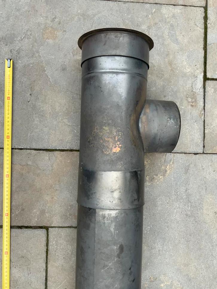 Rvs kachel afvoer, Doe-het-zelf en Verbouw, Buizen en Afvoer, Gebruikt, Ophalen of Verzenden