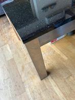 Salontafel RVS/Graniet 100x100cm - Zo goed als nieuw, Ophalen, 100 tot 150 cm, Vierkant, Zo goed als nieuw
