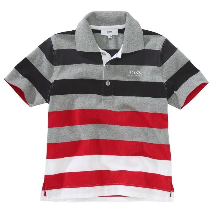 Hugo Boss polo shirt jongenspolo t-shirt rood zwart wit 110, Kinderen en Baby's, Kinderkleding | Maat 110, Nieuw, Jongen, Shirt of Longsleeve