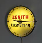 Oude Zenith Cosmetics Reclame Klok met verlichting lichtbak, Ophalen of Verzenden, Gebruikt, Lichtbak of (neon) lamp