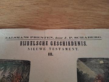 Bijbelsche geschiedenis prent beschikbaar voor biedingen