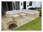 Robuuste Tuin SET Steigerhouten Loungeset Tuin Loungebanken, Verzenden, Steigerhout, Nieuw, Eettafel