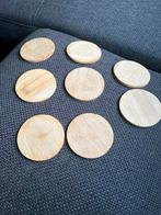 8 houten onderzetters, Ophalen of Verzenden, Gebruikt