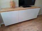 Besta Ikea kast met houten blad, 150 tot 200 cm, Ophalen of Verzenden, Zo goed als nieuw, Minder dan 100 cm
