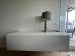 Witte zwevende tv-meubel/ televisiekast, Huis en Inrichting, Ophalen, 100 tot 150 cm, Modern, hoogglans, Zo goed als nieuw
