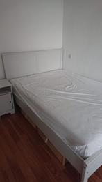 Tweepersoonsbed inclusief matras, Ophalen, Gebruikt, Wit, Tweepersoons