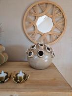 Beige Tulpen/Bloemenvaas, Huis en Inrichting, Ophalen, Gebruikt