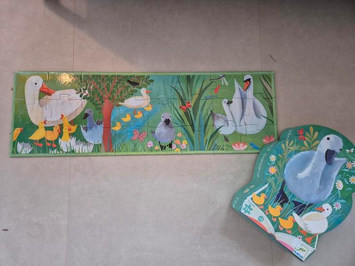 Djeco Puzzel Zwanen & Kuikens - 24 Stuks, Kinderen en Baby's, Speelgoed | Kinderpuzzels, Gebruikt, 2 tot 4 jaar, 10 tot 50 stukjes