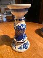 Delfts blauwe kandelaar, Overige materialen, Gebruikt, Wit, Ophalen of Verzenden