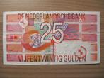 Bankbiljet Nederland - 25 gulden - Roodborstje, Postzegels en Munten, Bankbiljetten | Nederland, Verzenden, 25 gulden, Los biljet