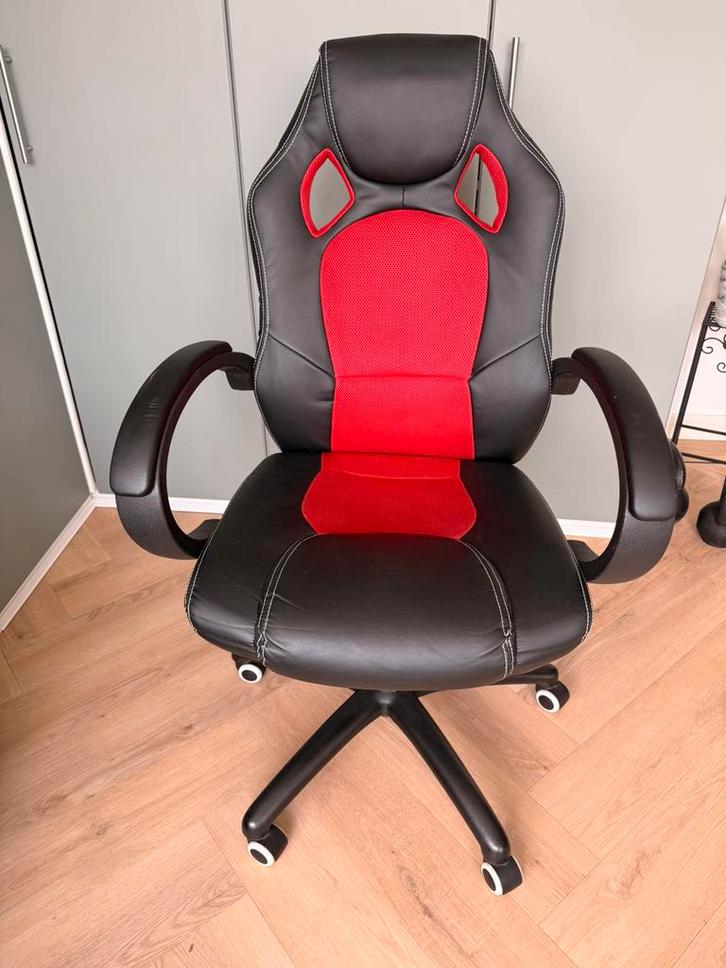 Songmix gamestoel, Huis en Inrichting, Bureaustoelen, Gebruikt, Bureaustoel, Rood, Gaming bureaustoel, Ophalen