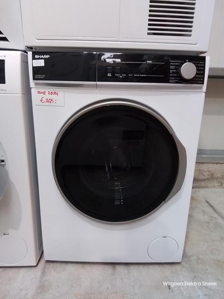 Sharp wasmachine  augustus 2024, 3 mnd gar 3738, Witgoed en Apparatuur, Wasmachines, Zo goed als nieuw, Voorlader, 8 tot 10 kg