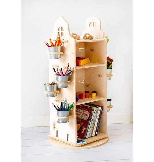 Draaibare kinderboekenkast, Huis en Inrichting, Kasten | Boekenkasten, Nieuw, Minder dan 50 cm, 100 tot 150 cm, 25 tot 50 cm, Met plank(en)