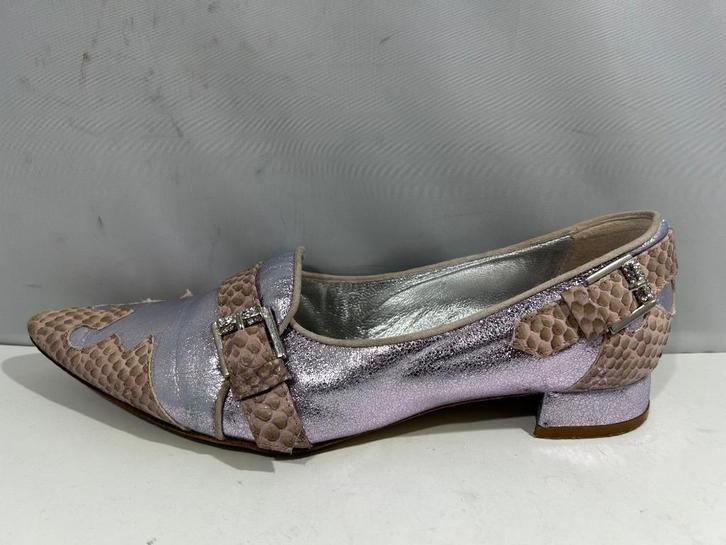 Andrea Lattanzi, maat 36, creatieve zilveren instappers, Kleding | Dames, Schoenen, Gedragen, Instappers, Overige kleuren, Verzenden