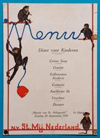Antieke menukaart St Mij Nederland 1931 Marnix v St. WOII, Antiek en Kunst, Ophalen of Verzenden