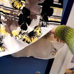 Gerry Weber rok zwart wit grijs geel gebloemd 42 L nr 40971, Gerry weber, ., Geel, Maat 42/44 (L)