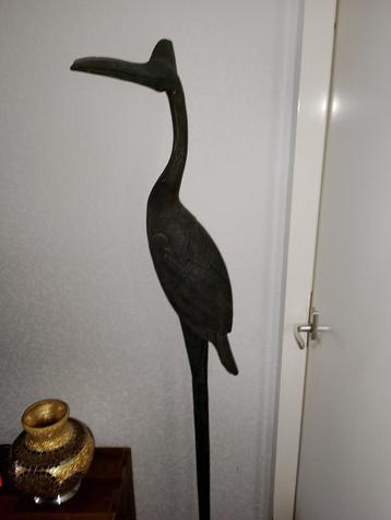 Vogel houtsnijwerk 1.70 cm H made in Indonesië  beschikbaar voor biedingen