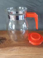 Mooie (thee)pot met oranje deksel retro jaren 70, Ophalen of Verzenden, Huis en Inrichting