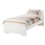 IKEA ASKVOLL 1-persoonsbed 90×200 – wit – incl. lattenbodem, Ophalen, Gebruikt, 90 cm, Eenpersoons