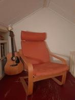 Ikea Poang Fauteuil stoel met terra stof (kan vervangen), Huis en Inrichting, Fauteuils, Hout, Gebruikt, Ophalen of Verzenden