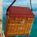 Vintage retro viskoffer, vismand, viskruk met zitje., Gebruikt, ., Koffer of Tas, Ophalen of Verzenden