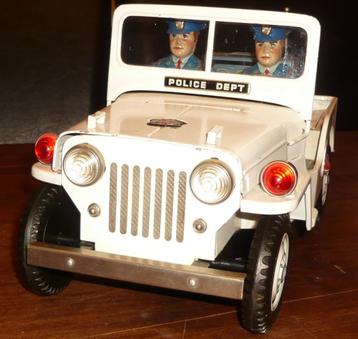TN Nomura Politie Jeep Japans blik b.o. groot model beschikbaar voor biedingen