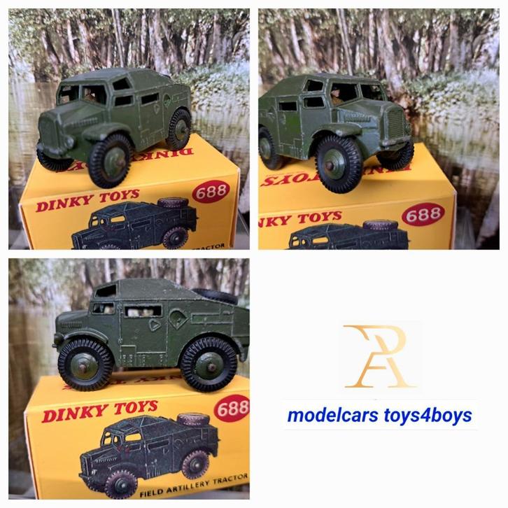 Dinky Toys no. 688 Field Artillery Tractor (4) 1/43, Hobby en Vrije tijd, Modelauto's | 1:43, Zo goed als nieuw, Tractor of Landbouw