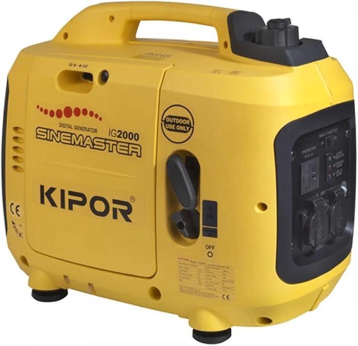 Kipor IG2000 Generator - Stil en Krachtig!, Doe-het-zelf en Verbouw, Aggregaten, Gebruikt, Benzine, Minder dan 5 kVA, Geluidgedempt