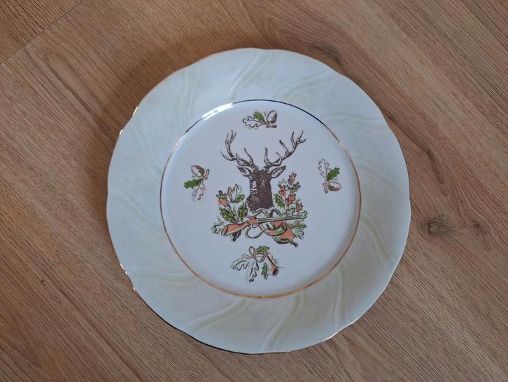 Mooi (wand) bord met jachttafereel, Antiek en Kunst, Antiek | Wandborden en Tegels, Ophalen of Verzenden