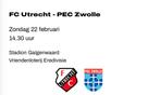 FC Utrecht Pec zwolle bunnikside, Eén persoon, Overige soorten