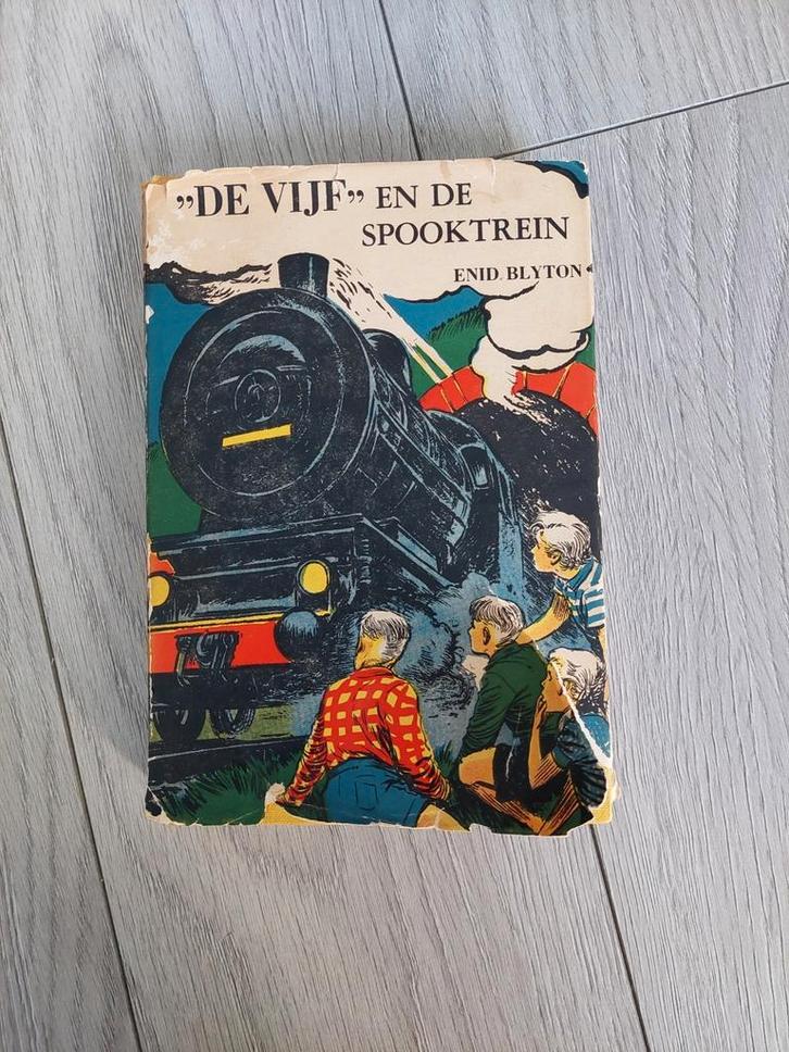 Zeldzaam eerste druk De Vijf en de spooktrein + stofomslag, Boeken, Kinderboeken | Jeugd | 10 tot 12 jaar, Gelezen, Fictie, Ophalen of Verzenden