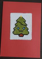 geborduurde kerstkaart met kerstboom (1762), Ophalen of Verzenden, Nieuw, Kerst