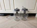 Twee Yorkshire Glassware Lampen, Huis en Inrichting, Lampen | Hanglampen, Gebruikt, Ophalen of Verzenden, Glas, Minder dan 50 cm