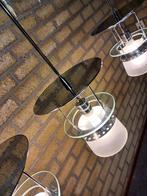 Zeldzame Vintage Industriële Hanglampen –3 stuks, Ophalen, 75 cm of meer, Design Vintage Industieel Stijlvol Zeldzaam, Glas
