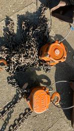 2 stuks 0.5 ton hand kettingtakel 5 meter incl kettingzak, Ophalen of Verzenden, Zo goed als nieuw