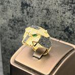 14 karaat gouden ring panter model nieuw italy, 20 of groter, Heer, Nieuw, Ophalen of Verzenden