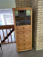 Houten Vitrinekast met 6 Laatjes, Ophalen, Minder dan 50 cm, Met lade(s), Overige houtsoorten