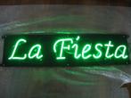 Neon verlichting : tekst; La Fiesta, Ophalen, Gebruikt, Lichtbak of (neon) lamp
