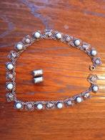 TE KOOP collier met oorbelletjes, Antiek en Kunst, Ophalen of Verzenden, Zilver