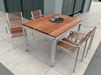 EXTREMIS Extempore tafel, vier stoelen, teak, design, Eettafel, Gebruikt, 4 zitplaatsen, Ophalen