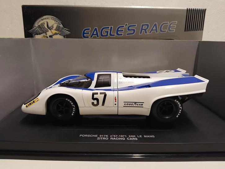Porsche 917 K 24H Le Mans 1971 Zitro Eagle s metal 1:18 KRD, Hobby en Vrije tijd, Modelauto's | 1:18, Zo goed als nieuw, Auto