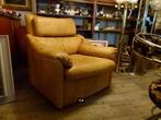 vintage fauteuil zetel leder 70er jaren, Ophalen, Huis en Inrichting
