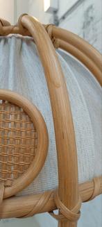 Vintage Manou Rotan Japandi hanglamp, Gebruikt, Onbekend, Ophalen of Verzenden, Onbekend