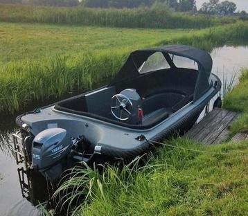 Nette Sloep,VAARKLAAR,incl.trailer! 15 PK Yahama buitenboord beschikbaar voor biedingen