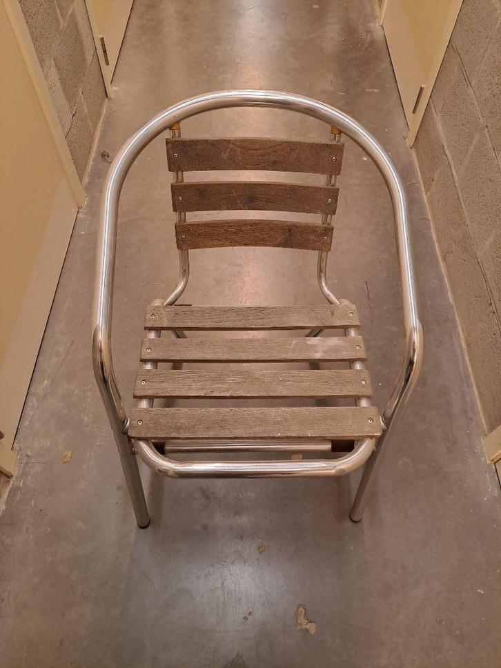Terrasstoelen, Tuin en Terras, Tuinstoelen, Gebruikt, Kunststof, Stapelbaar, Ophalen