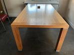 Strakke blank eiken tafel met aluminium details - 198x102x76, Huis en Inrichting, Tafels | Eettafels, Ophalen, Gebruikt, 100 tot 150 cm