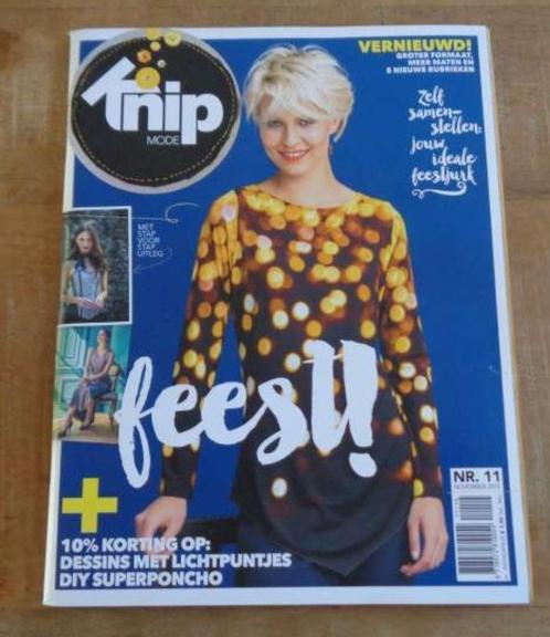 Knipmode nummer 11 oktober 2015 alle patronen in mt 34/54 XL, Hobby en Vrije tijd, Kledingpatronen, Zo goed als nieuw, Vrouw, Knipmode