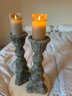 Set van 2 Grote PTMD Betonnen Kandelaars, Overige materialen, Ophalen of Verzenden, Zo goed als nieuw, Grijs