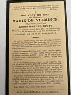 Marie de Vlaminck Ninove (B) 1851., Verzamelen, Bidprentjes en Rouwkaarten, Ophalen of Verzenden